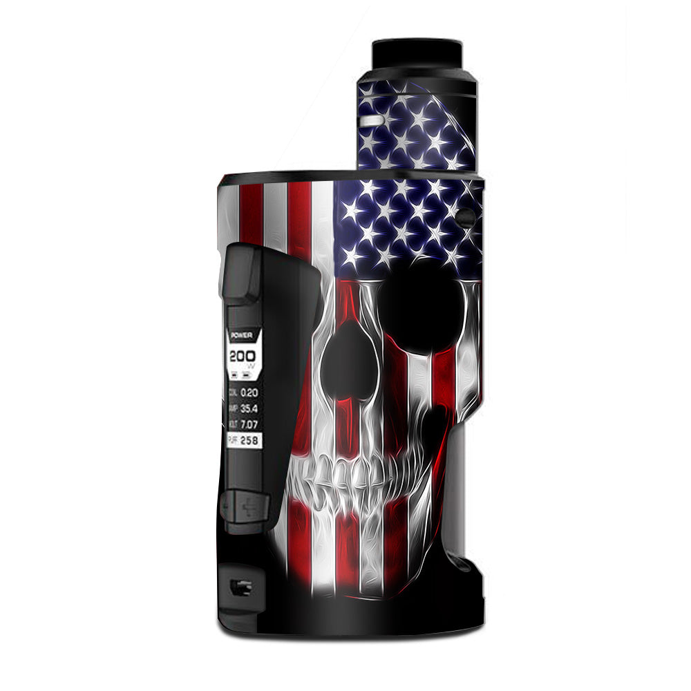  American Skull Flag In Skull G Box Squonk Geek Vape Skin