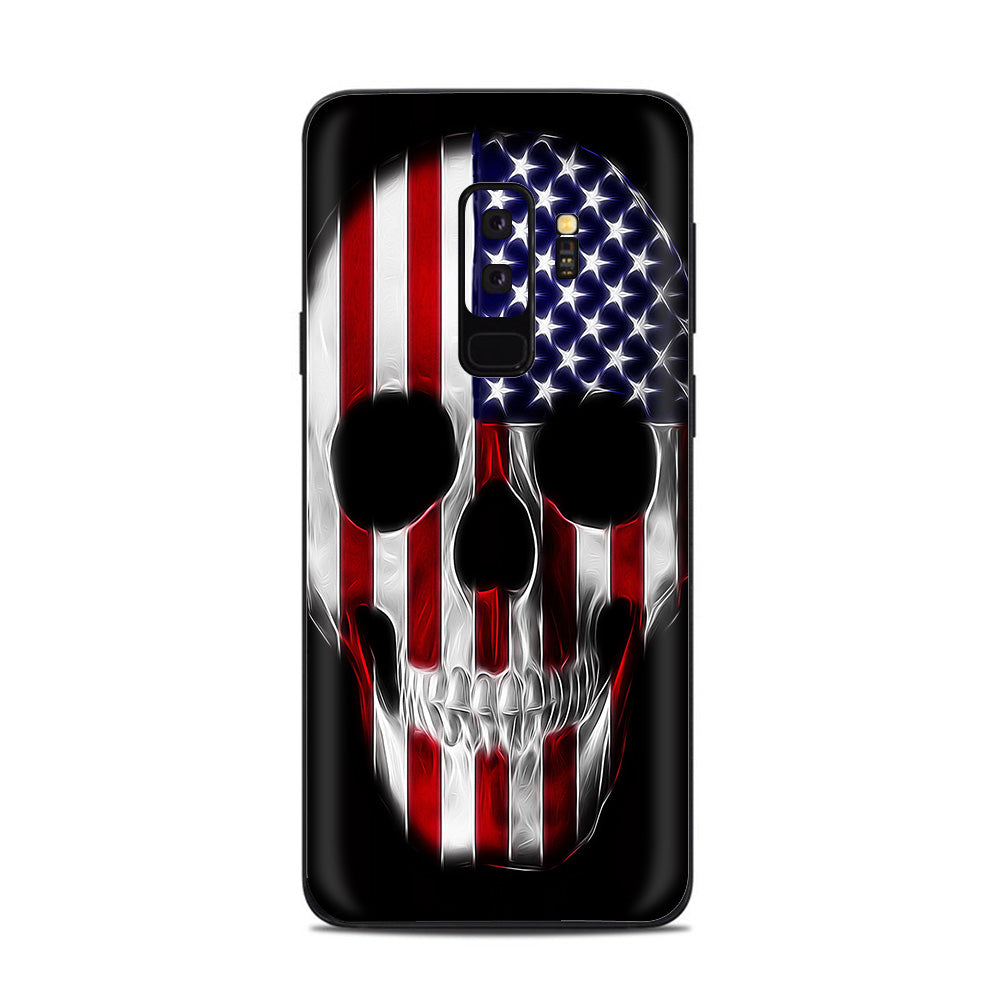  American Skull Flag In Skull Samsung Galaxy S9 Plus Skin
