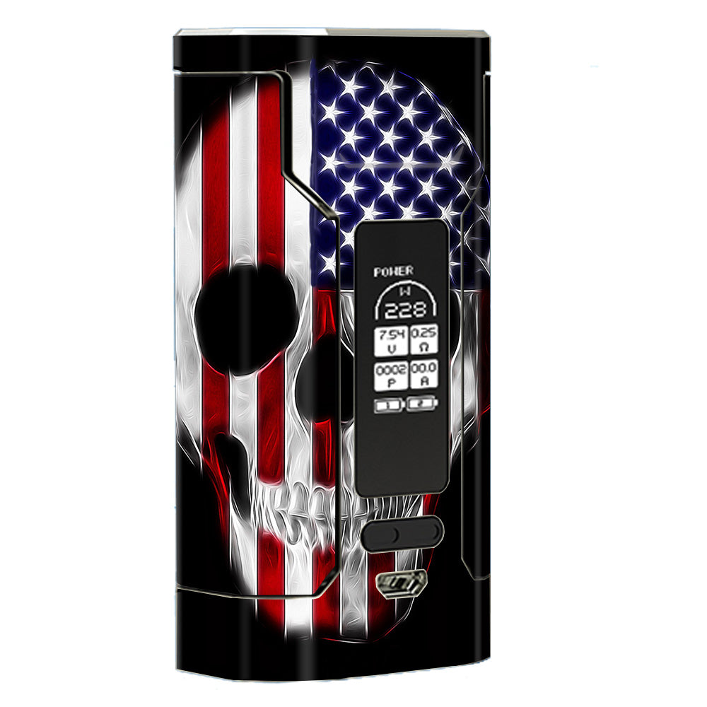  American Skull Flag In Skull Wismec Predator 228 Skin