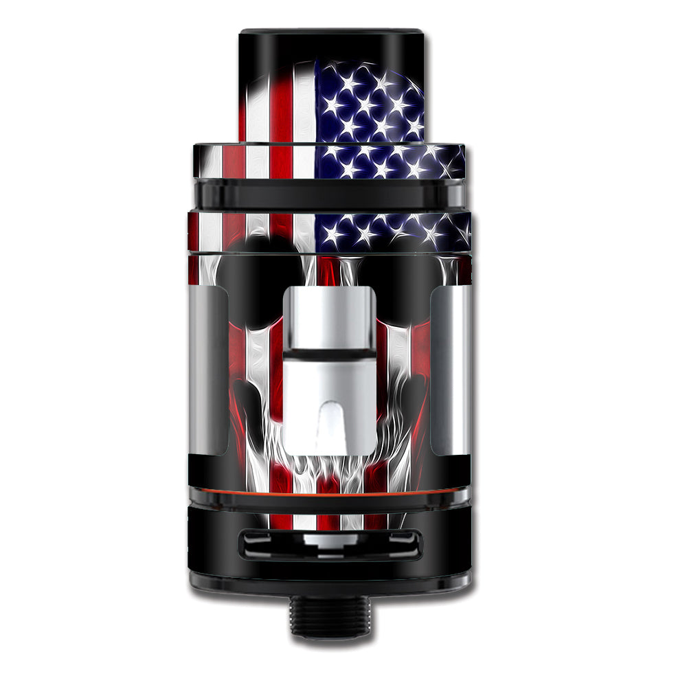 American Skull Flag In Skull Smok TFV8 Mini Big Baby Beast Skin