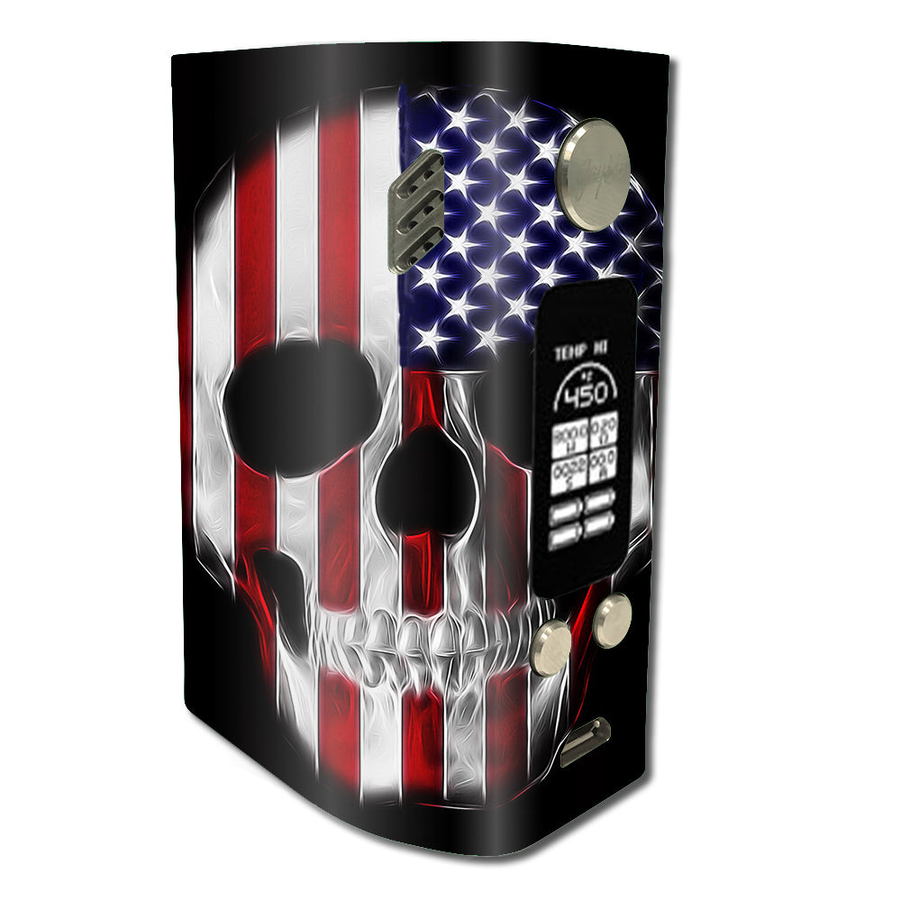  American Skull Flag In Skull Wismec Reuleaux RX300 Skin