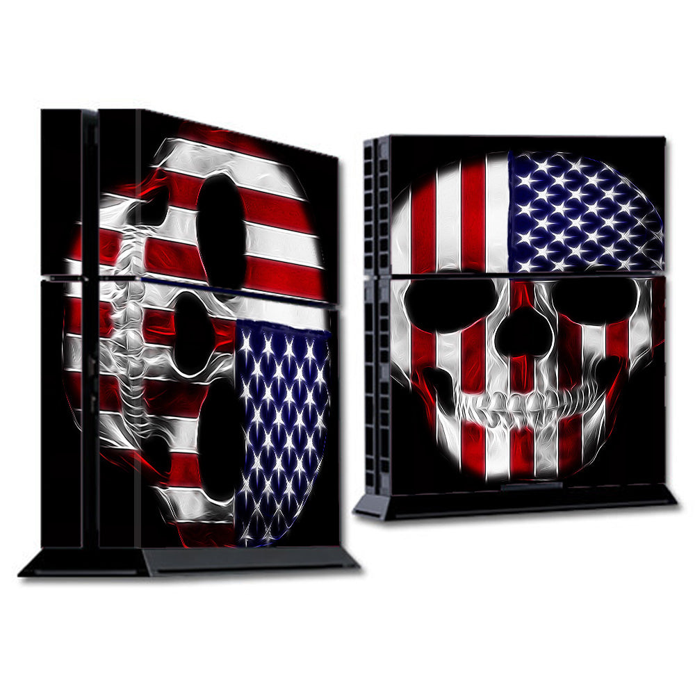  American Skull Flag In Skull Sony Playstation PS4 Skin