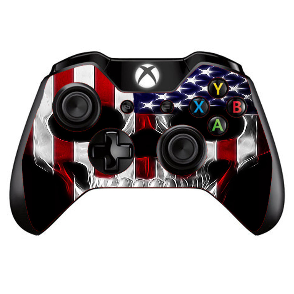  American Skull Flag In Skull Microsoft Xbox One Controller Skin