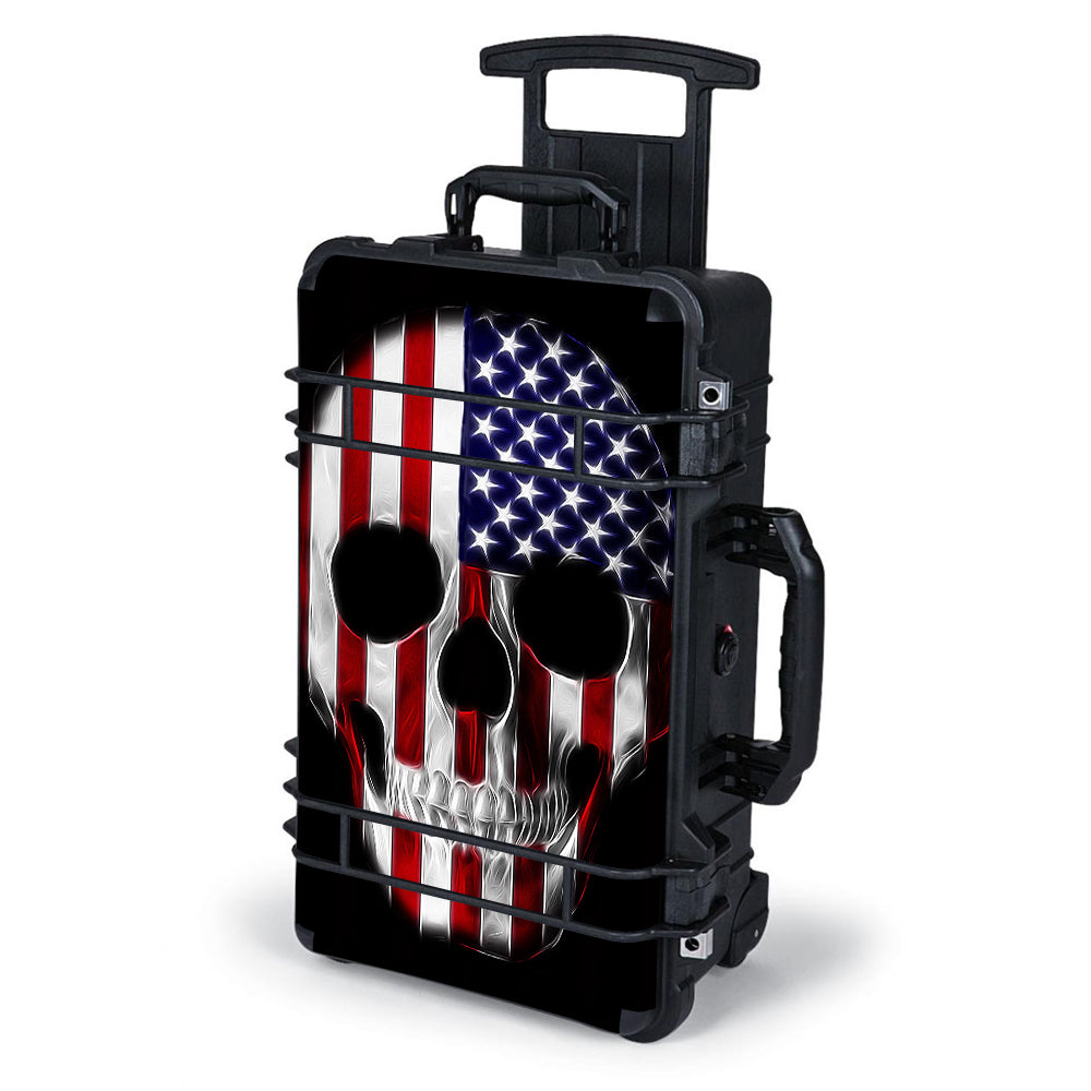  American Skull Flag In Skull Pelican Case 1510 Skin