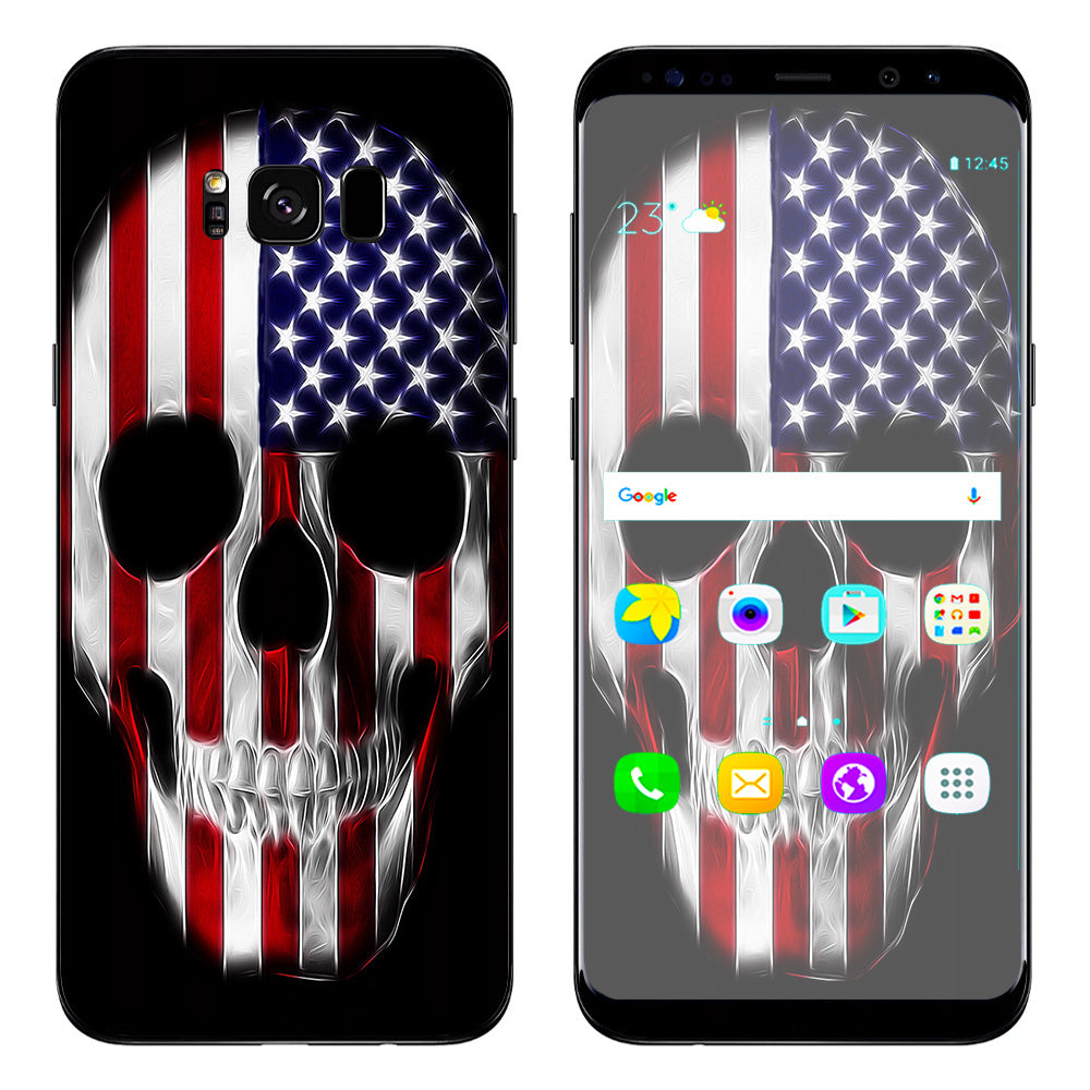  American Skull Flag In Skull Samsung Galaxy S8 Plus Skin