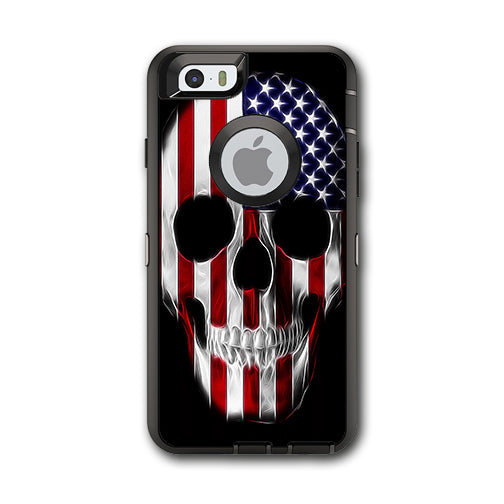  American Skull Flag In Skull Otterbox Defender iPhone 6 Skin