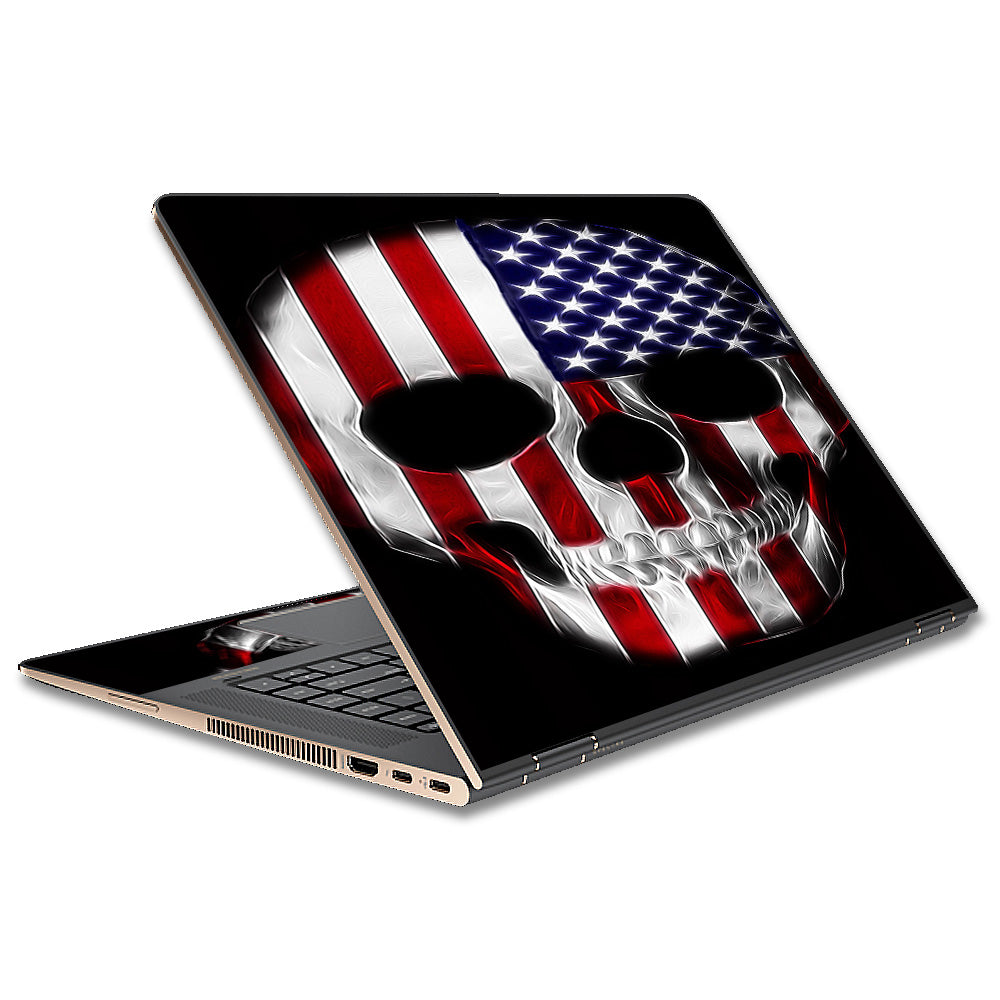  American Skull Flag In Skull HP Spectre x360 15t Skin