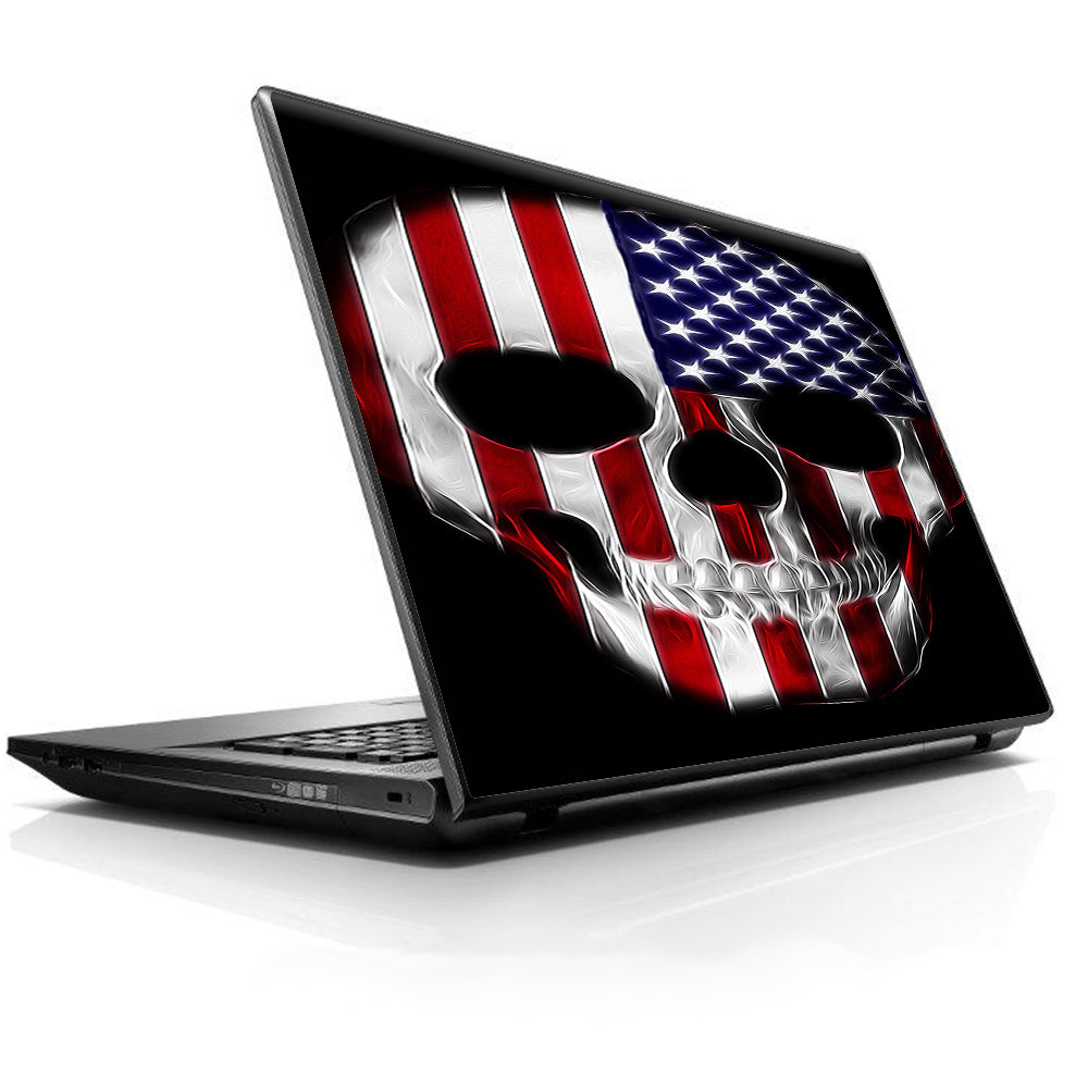  American Skull Flag In Skull Universal 13 to 16 inch wide laptop Skin