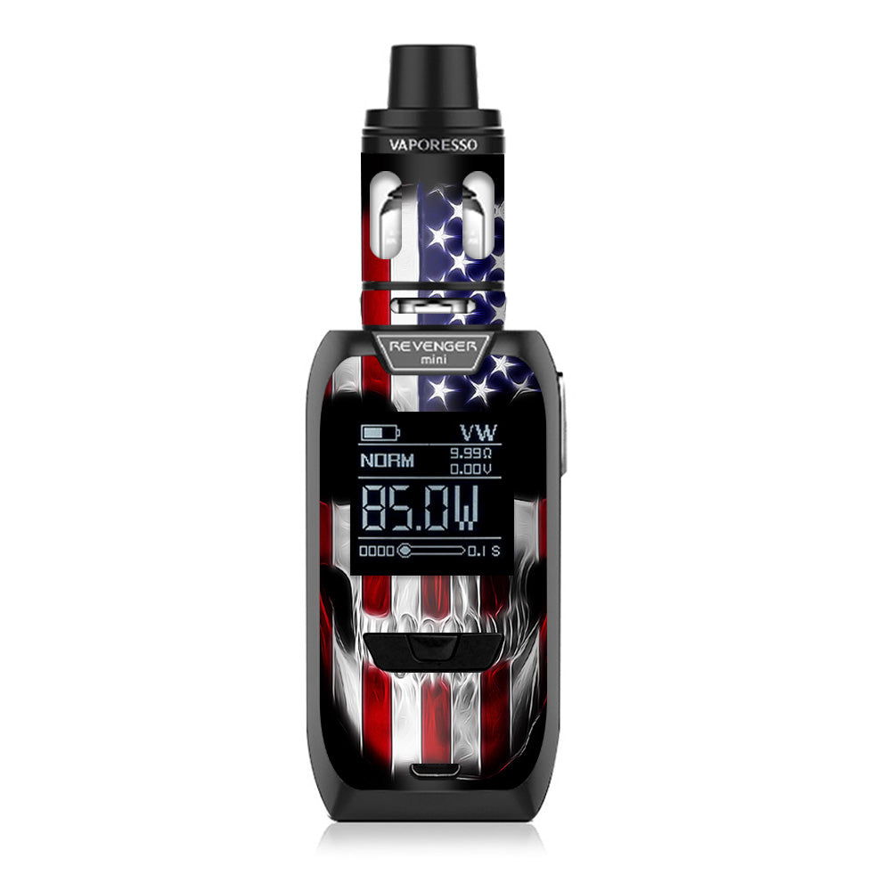  American Skull Flag In Skull Vaporesso Revenger Mini 85w Skin
