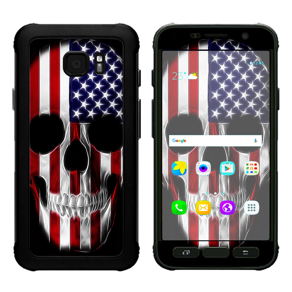 American Skull Flag In Skull Samsung Galaxy S7 Active Skin