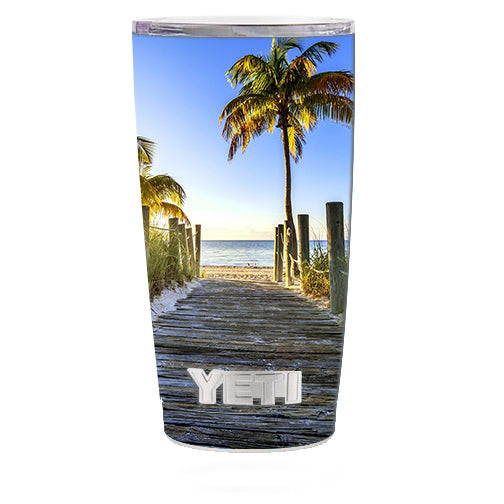  The Beach Tropical Sunshine Vacation Yeti 20oz Rambler Tumbler Skin