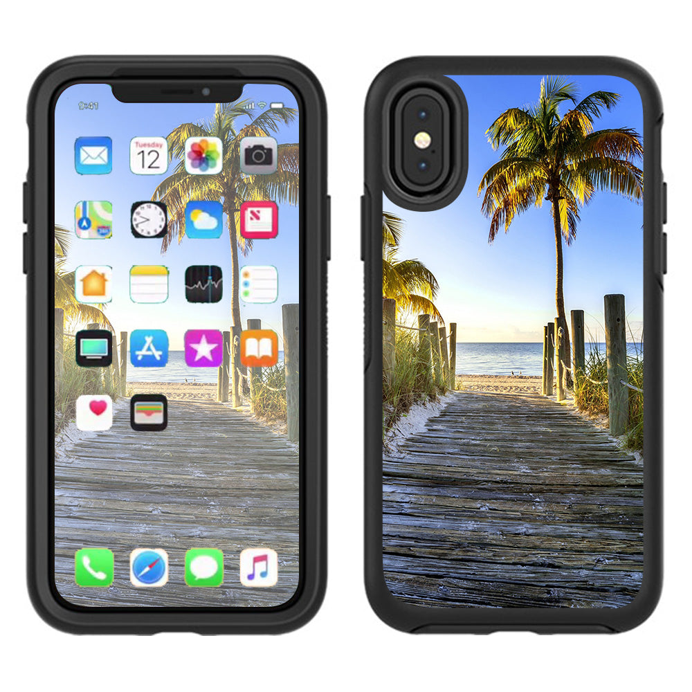  The Beach Tropical Sunshine Vacation Otterbox Defender Apple iPhone X Skin
