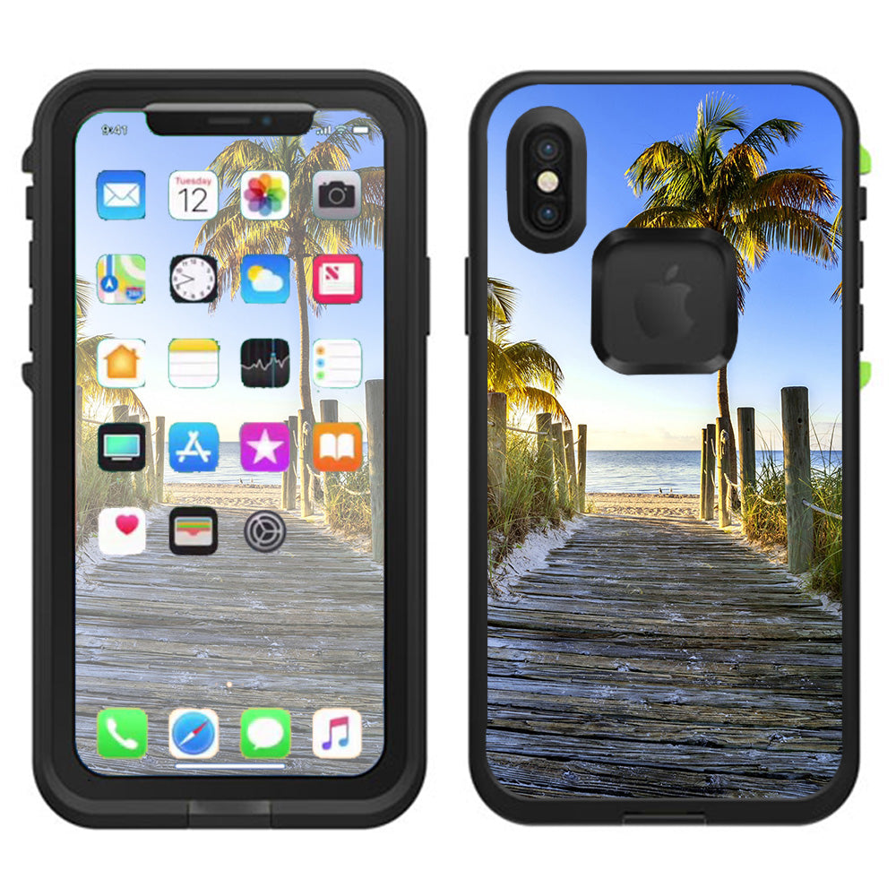  The Beach Tropical Sunshine Vacation Lifeproof Fre Case iPhone X Skin
