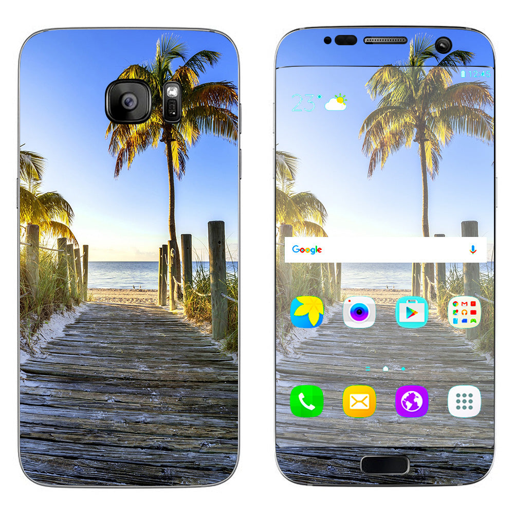  The Beach Tropical Sunshine Vacation Samsung Galaxy S7 Edge Skin