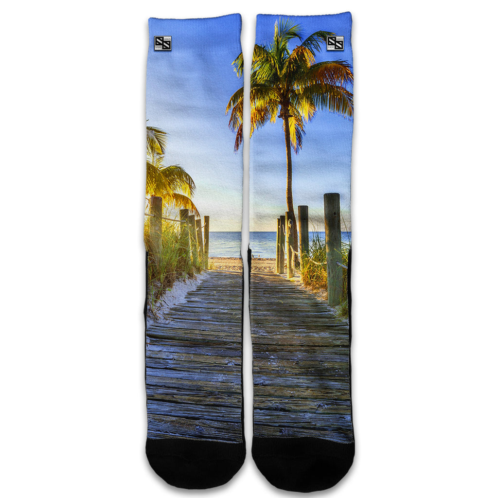  The Beach Tropical Sunshine Vacation Universal Socks