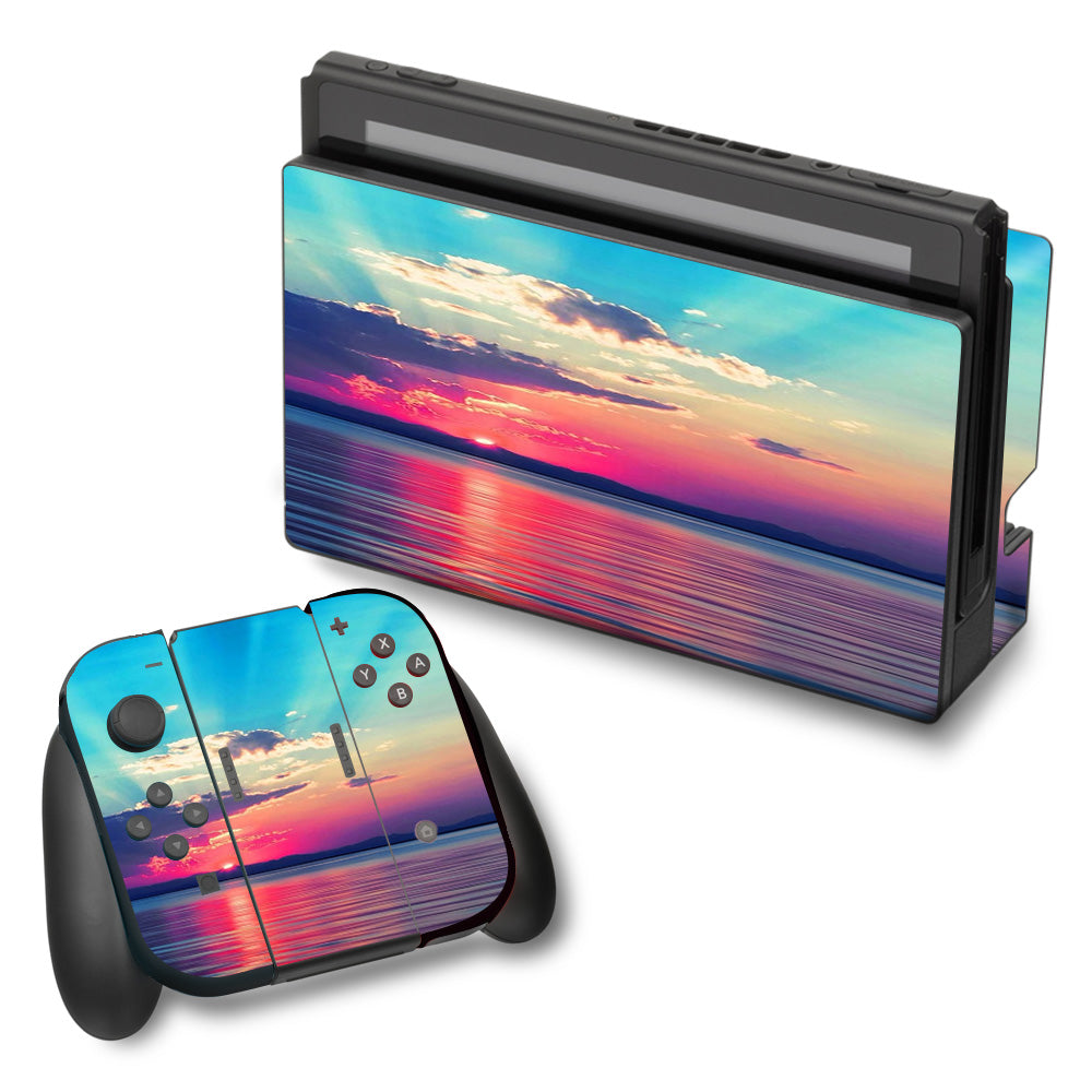 Summertime Sun Rays Sunset  Nintendo Switch Skin