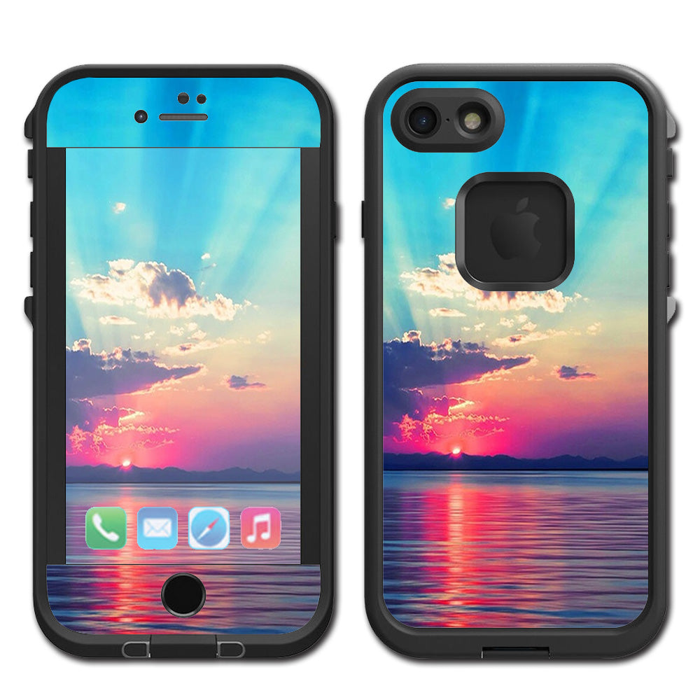  Summertime Sun Rays Sunset Lifeproof Fre iPhone 7 or iPhone 8 Skin
