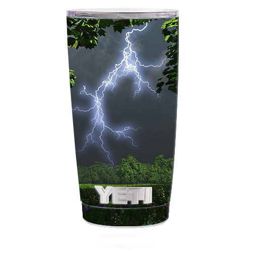  Lightning Weather Storm Electric Yeti 20oz Rambler Tumbler Skin
