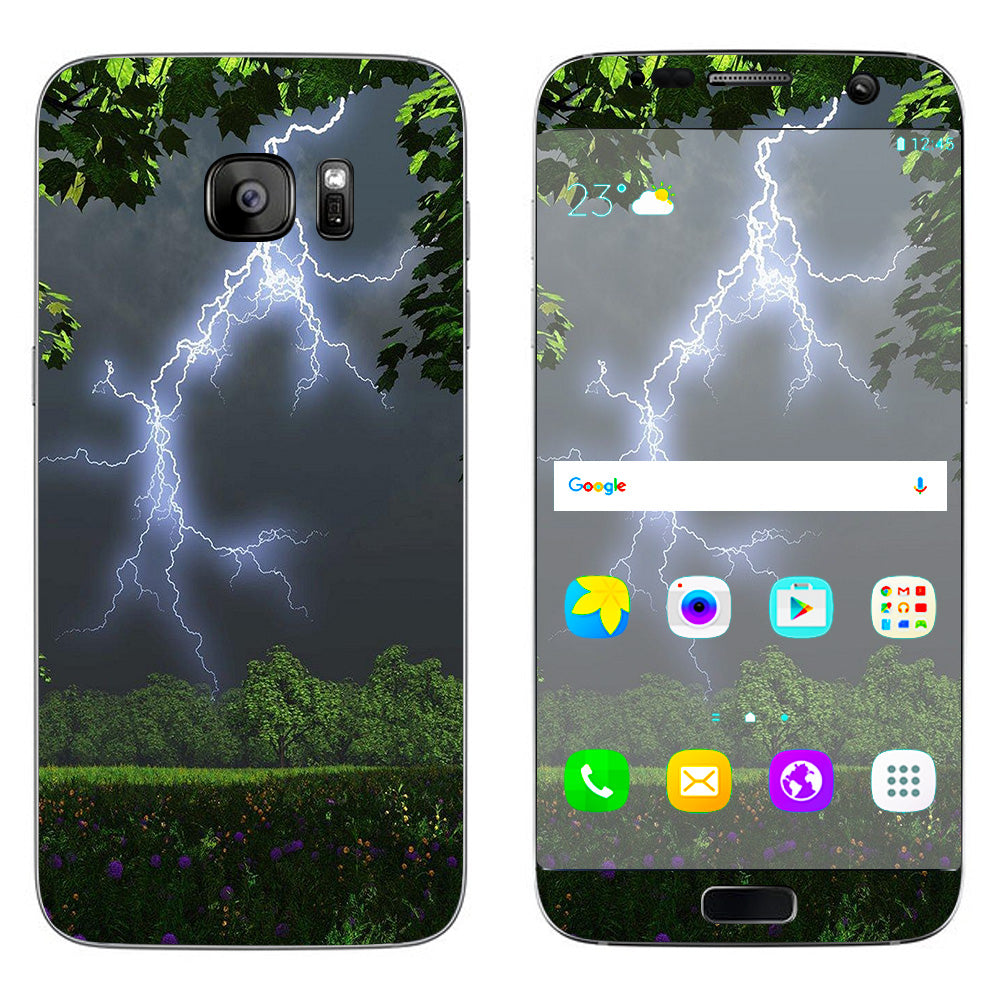  Lightning Weather Storm Electric Samsung Galaxy S7 Edge Skin