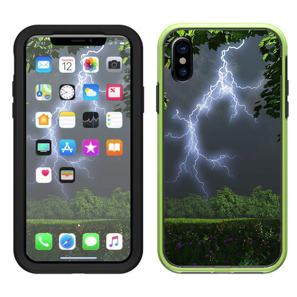  Lightning Weather Storm Electric Lifeproof Slam Case iPhone X Skin