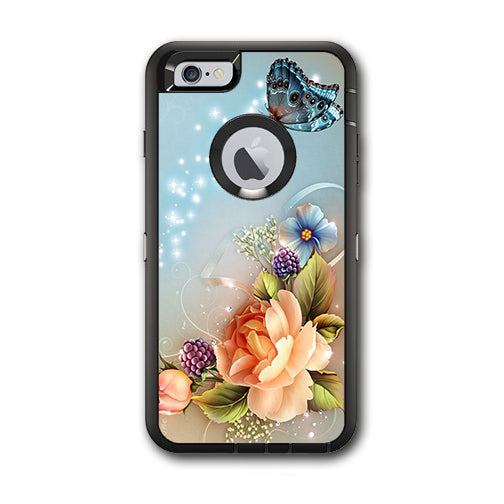  Sparkle Butterfly Flowers Otterbox Defender iPhone 6 PLUS Skin
