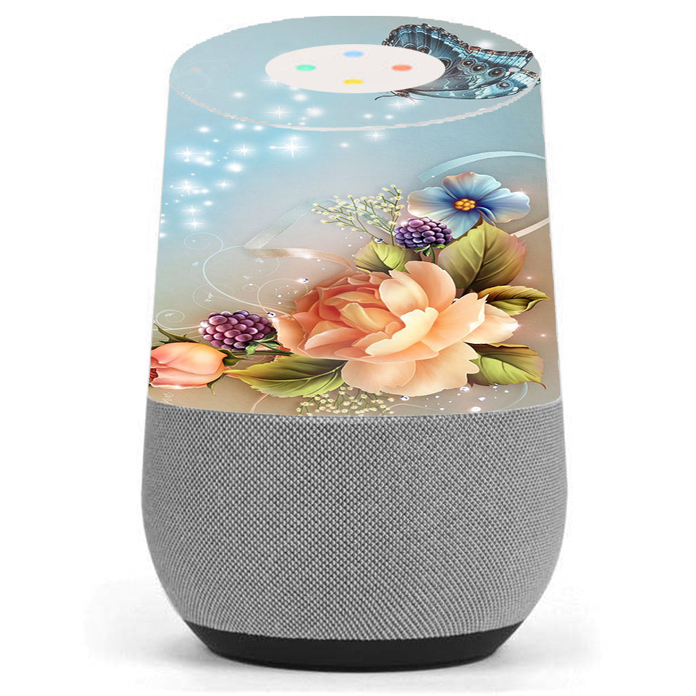  Sparkle Butterfly Flowers Google Home Skin