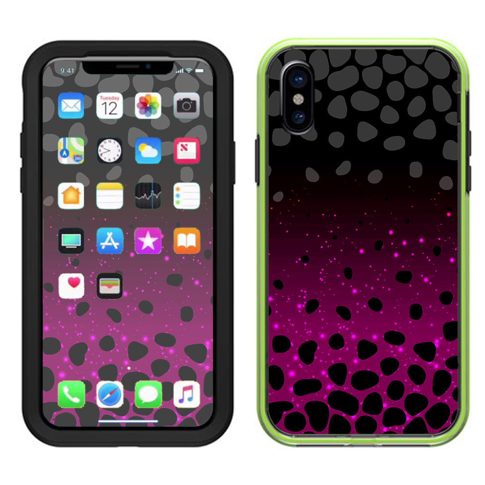  Spotted Pink Black Wallpaper Lifeproof Slam Case iPhone X Skin