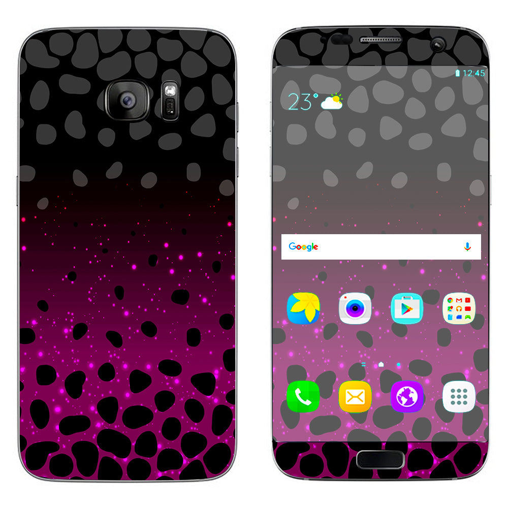  Spotted Pink Black Wallpaper Samsung Galaxy S7 Edge Skin