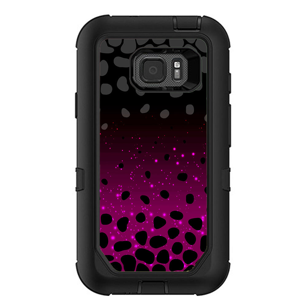  Spotted Pink Black Wallpaper Otterbox Defender Samsung Galaxy S7 Active Skin