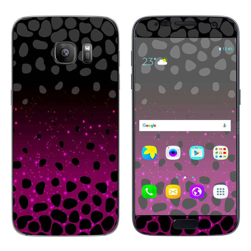  Spotted Pink Black Wallpaper Samsung Galaxy S7 Skin