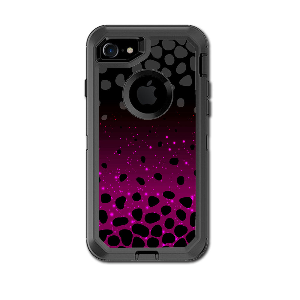  Spotted Pink Black Wallpaper Otterbox Defender iPhone 7 or iPhone 8 Skin