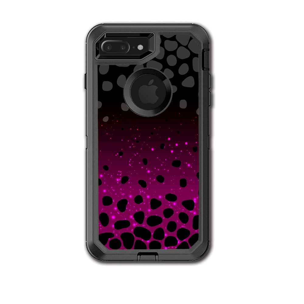  Spotted Pink Black Wallpaper Otterbox Defender iPhone 7+ Plus or iPhone 8+ Plus Skin