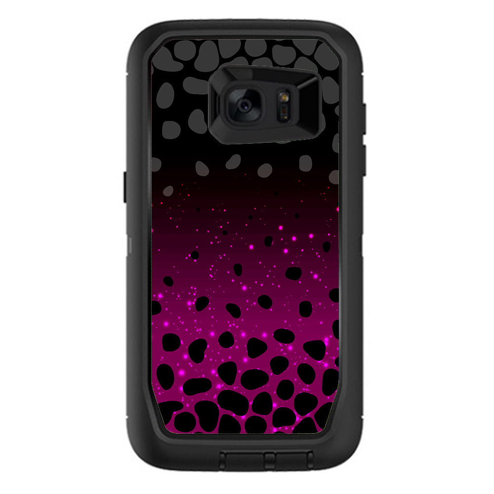  Spotted Pink Black Wallpaper Otterbox Defender Samsung Galaxy S7 Edge Skin
