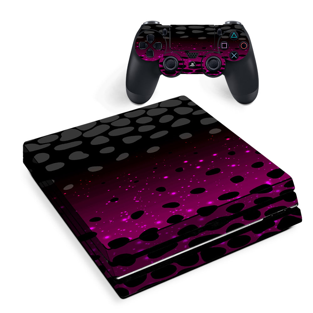 Skin Decal Vinyl Wrap For Playstation Ps4 Pro Console & Controller Stickers Skins Cover/ Spotted Pink Black Wallpaper Sony PS4 Pro Skin