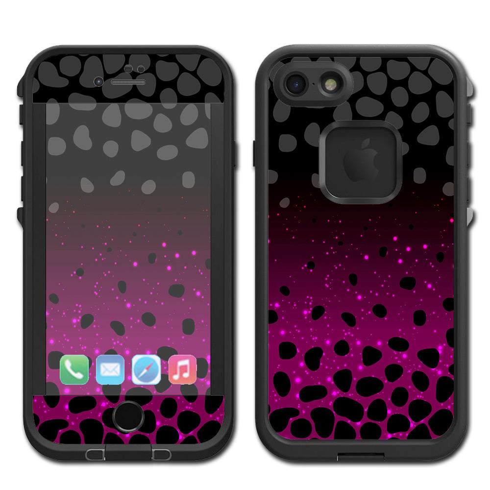  Spotted Pink Black Wallpaper Lifeproof Fre iPhone 7 or iPhone 8 Skin