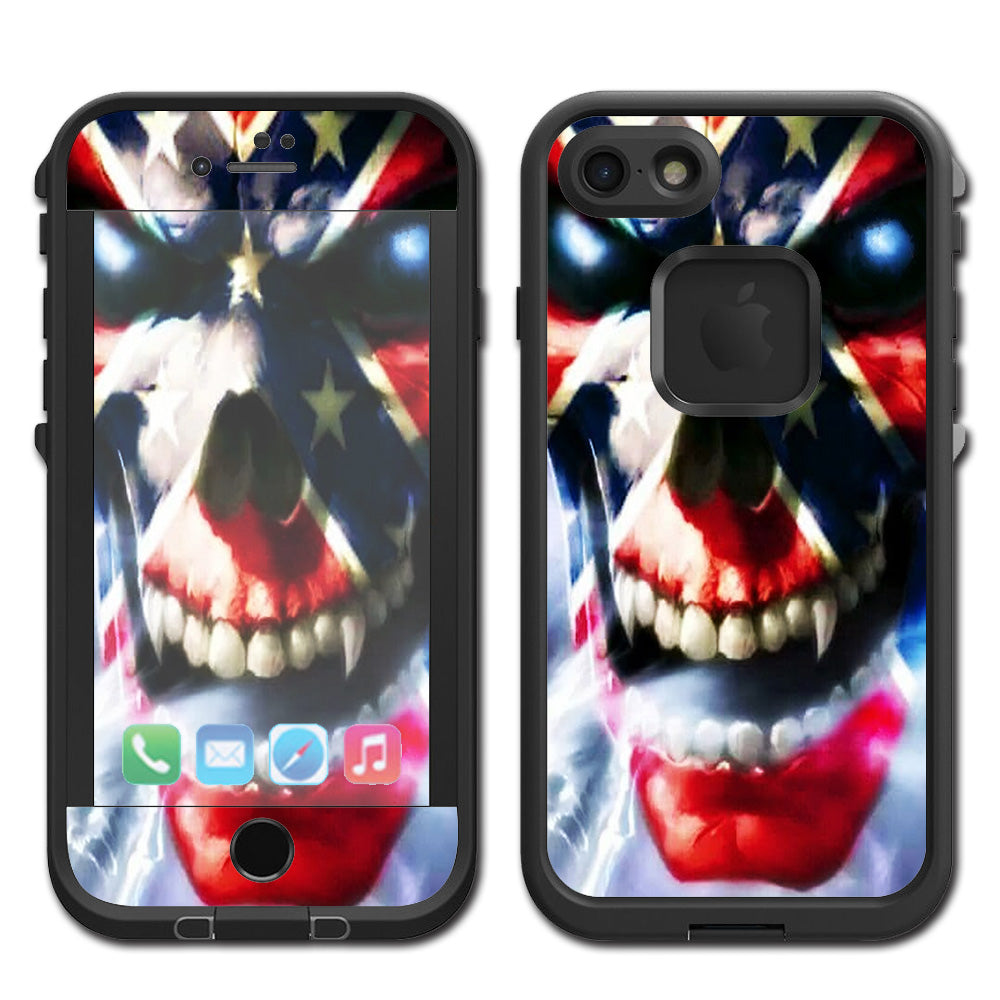  Southern Skull Flag The South Lifeproof Fre iPhone 7 or iPhone 8 Skin