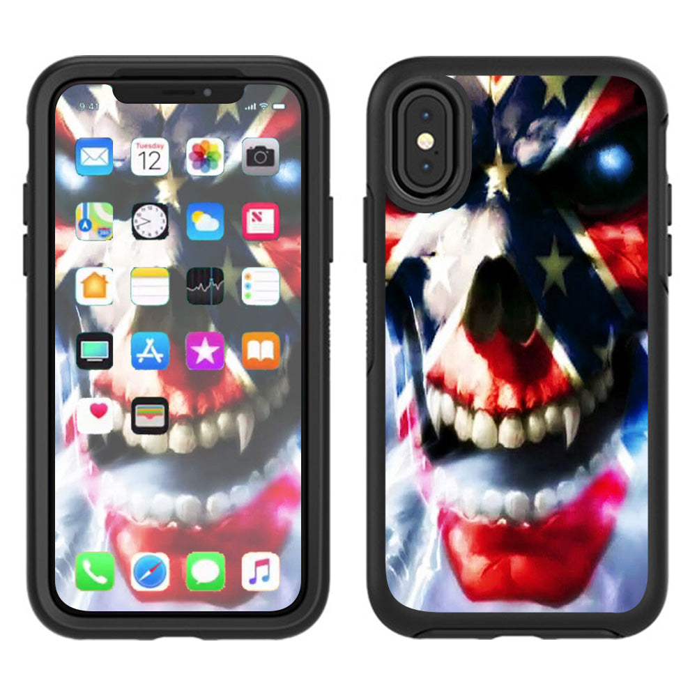  Southern Skull Flag The South Otterbox Defender Apple iPhone X Skin