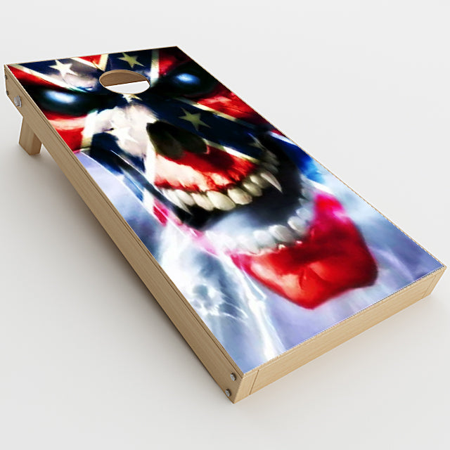  Southern Skull Flag The South Cornhole Game Boards  Skin
