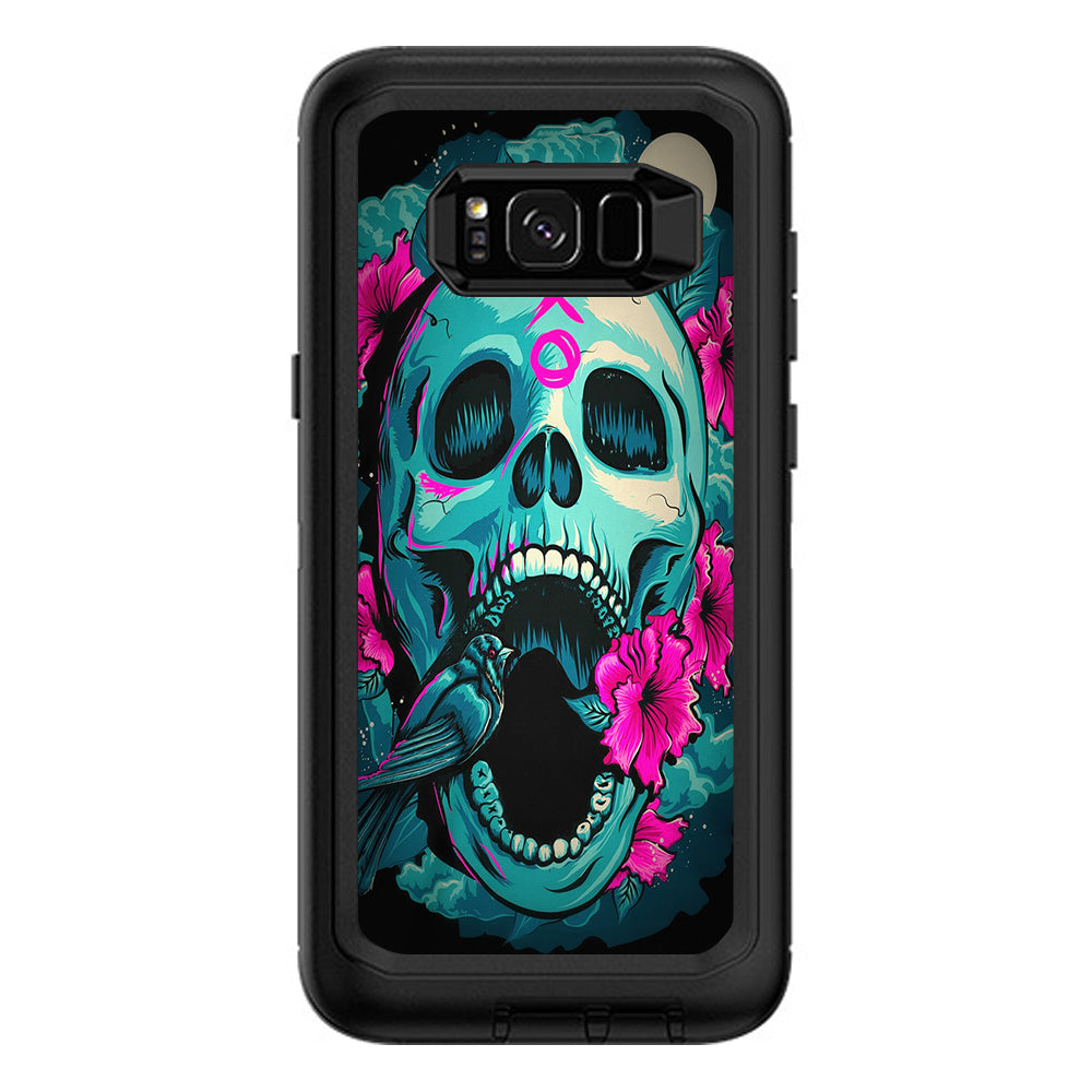  Skull Dia De Los Muertos Design Bird Otterbox Defender Samsung Galaxy S8 Plus Skin