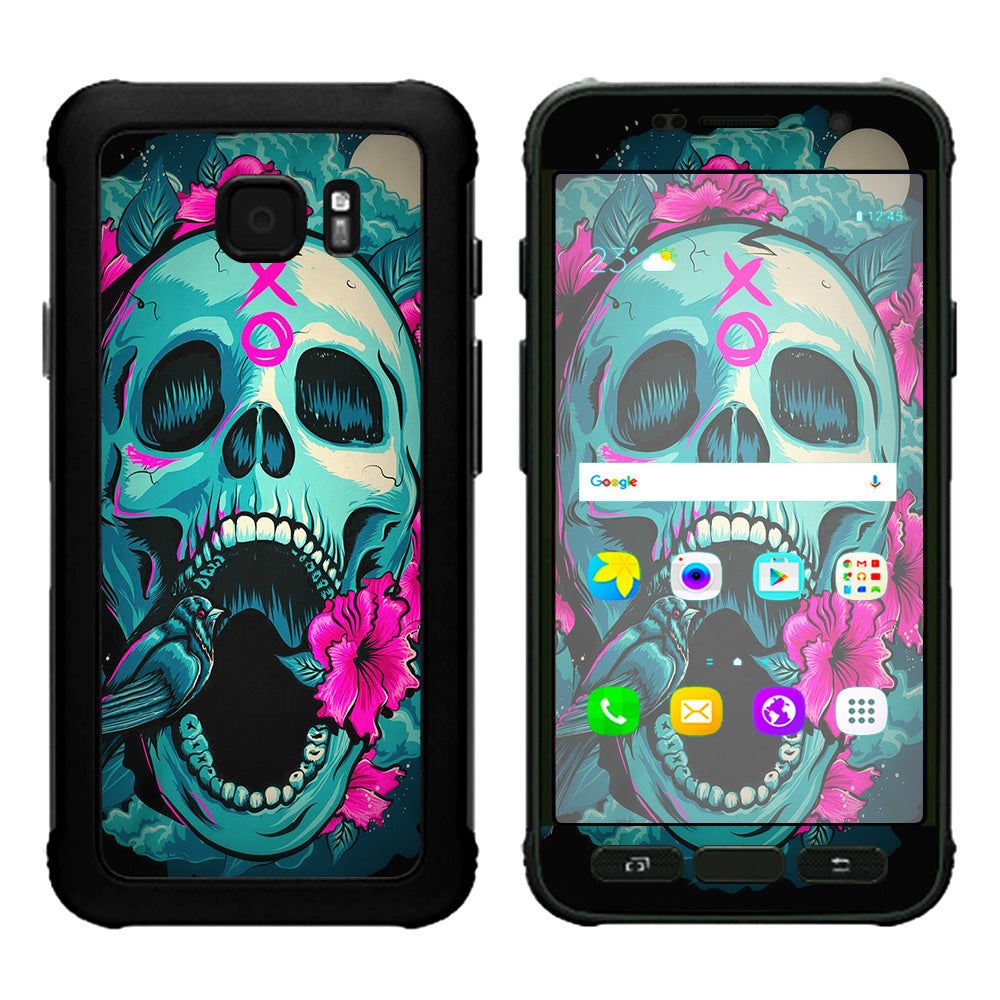  Skull Dia De Los Muertos Design Bird Samsung Galaxy S7 Active Skin