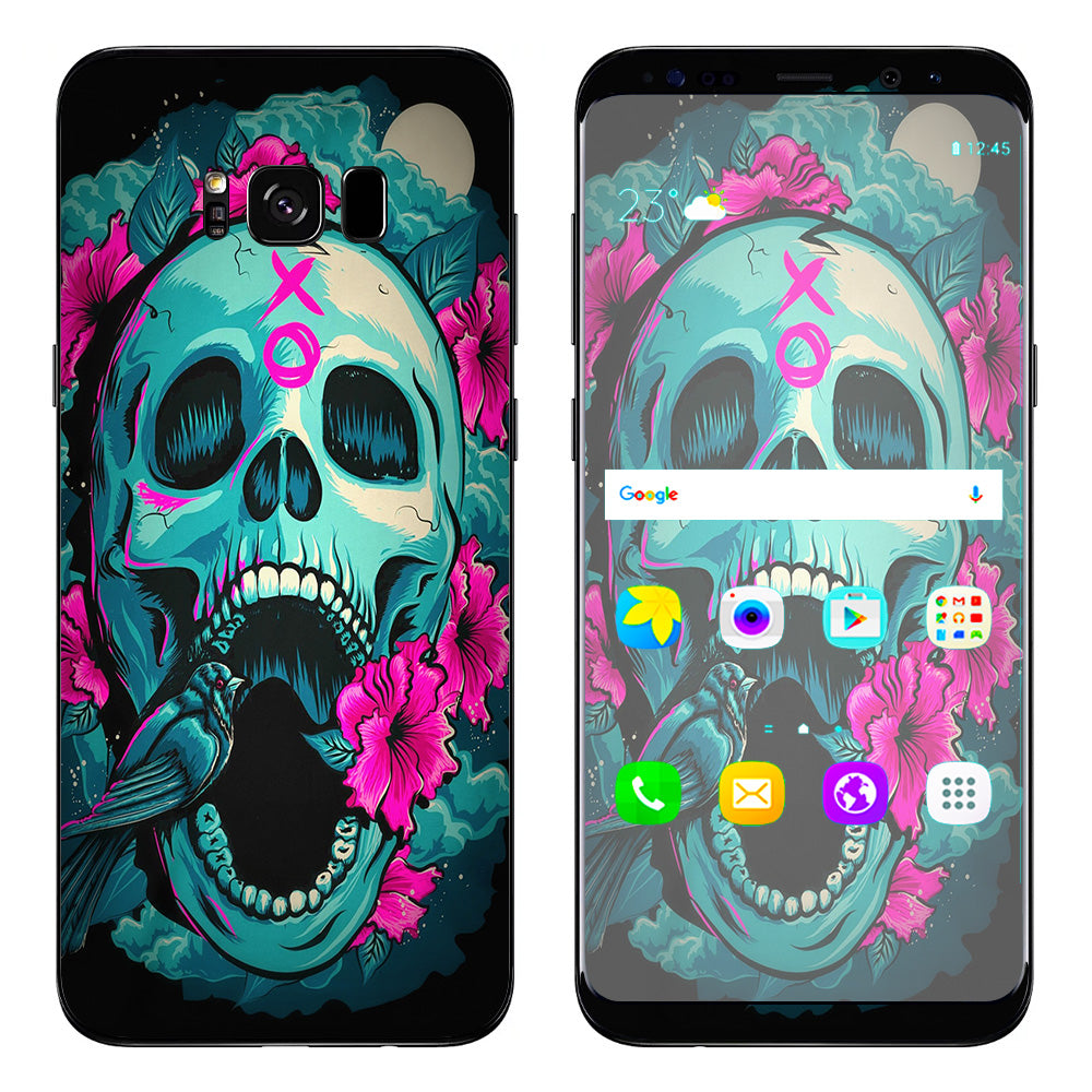  Skull Dia De Los Muertos Design Bird Samsung Galaxy S8 Skin