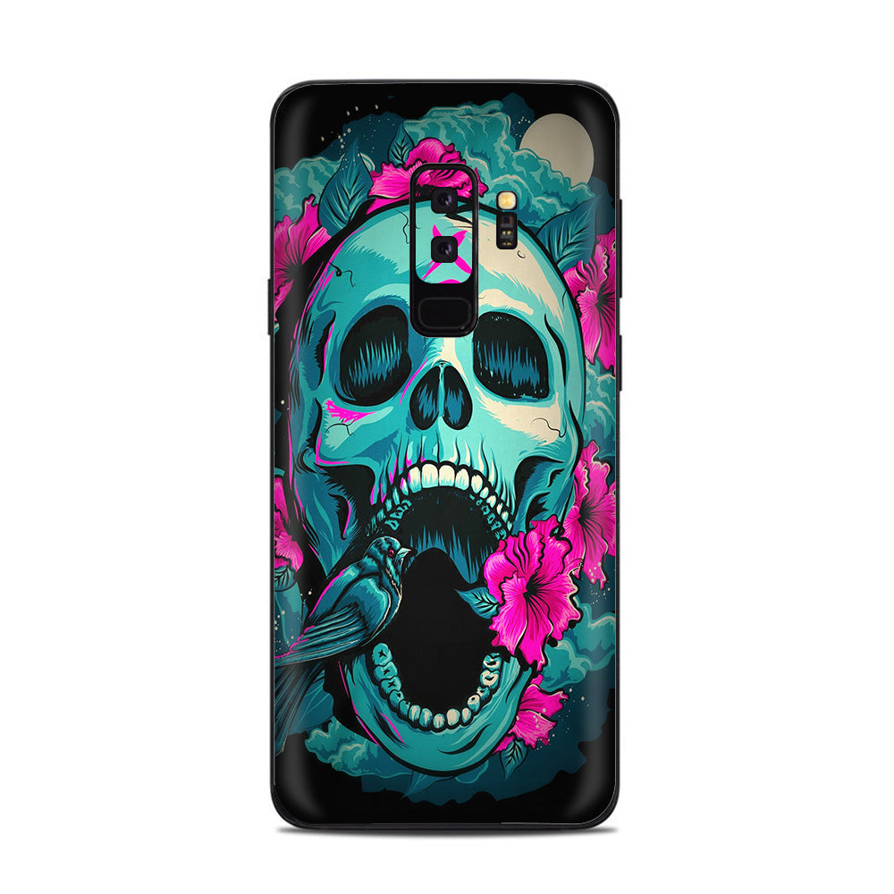  Skull Dia De Los Muertos Design Bird Samsung Galaxy S9 Plus Skin