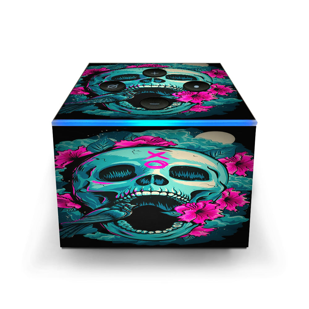  Skull Dia De Los Muertos Design Bird Amazon Fire TV Cube Skin