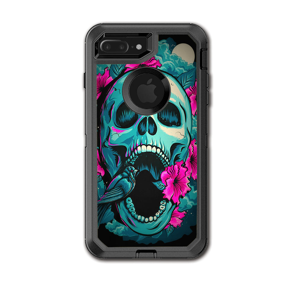  Skull Dia De Los Muertos Design Bird Otterbox Defender iPhone 7+ Plus or iPhone 8+ Plus Skin