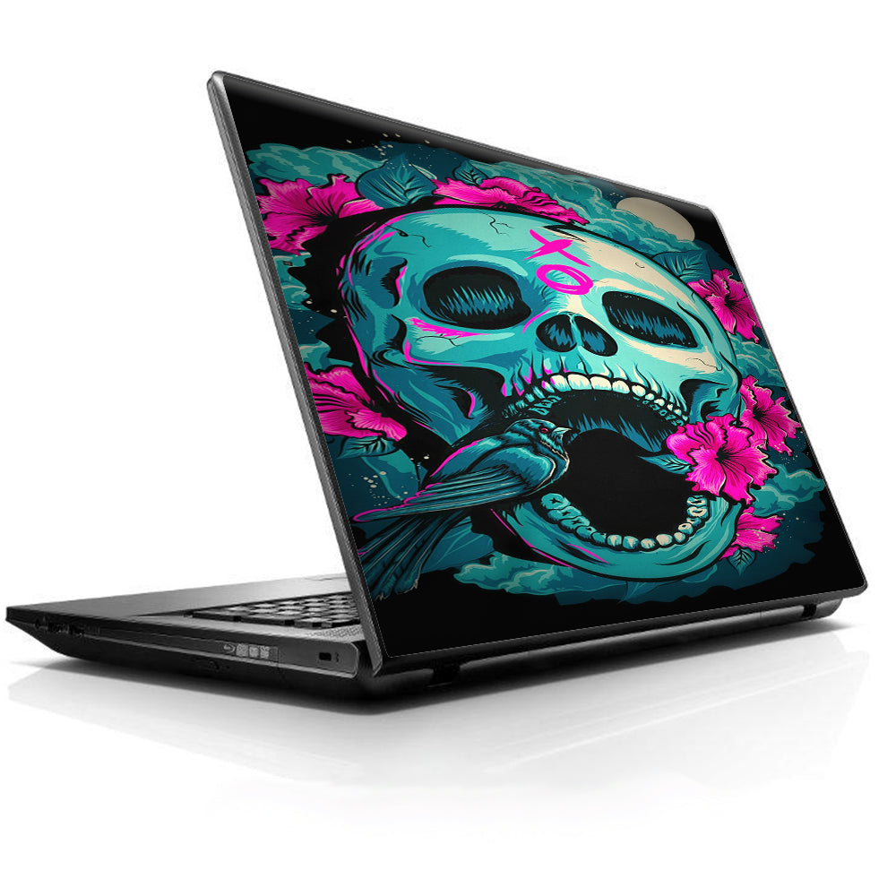  Skull Dia De Los Muertos Design Bird Universal 13 to 16 inch wide laptop Skin
