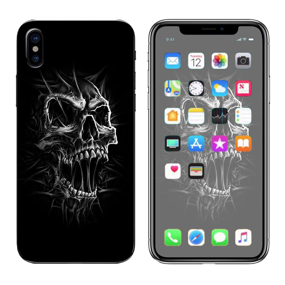  Skull Evil Stretch Slash Screaming Apple iPhone X Skin