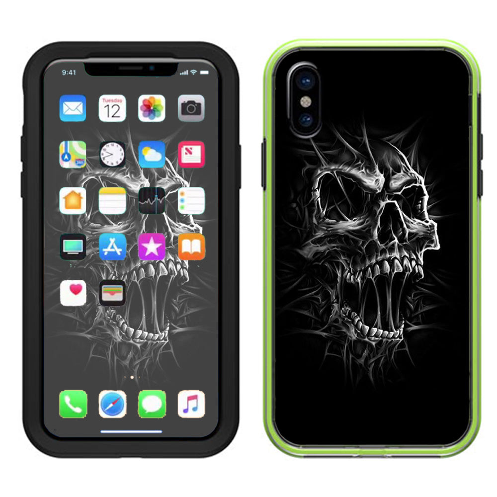  Skull Evil Stretch Slash Screaming Lifeproof Slam Case iPhone X Skin