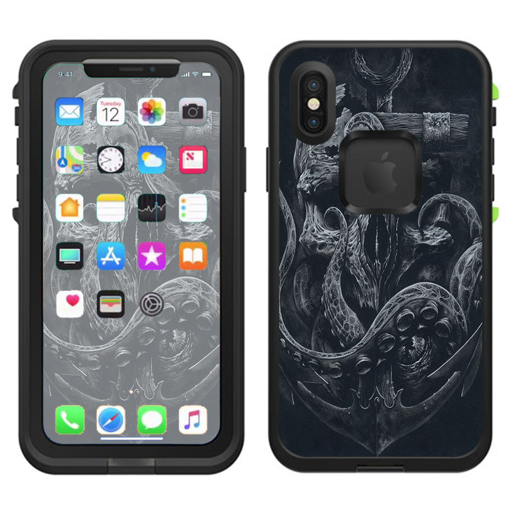  Skull Anchor Octopus Under Sea Lifeproof Fre Case iPhone X Skin