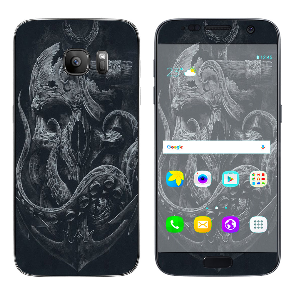  Skull Anchor Octopus Under Sea Samsung Galaxy S7 Skin