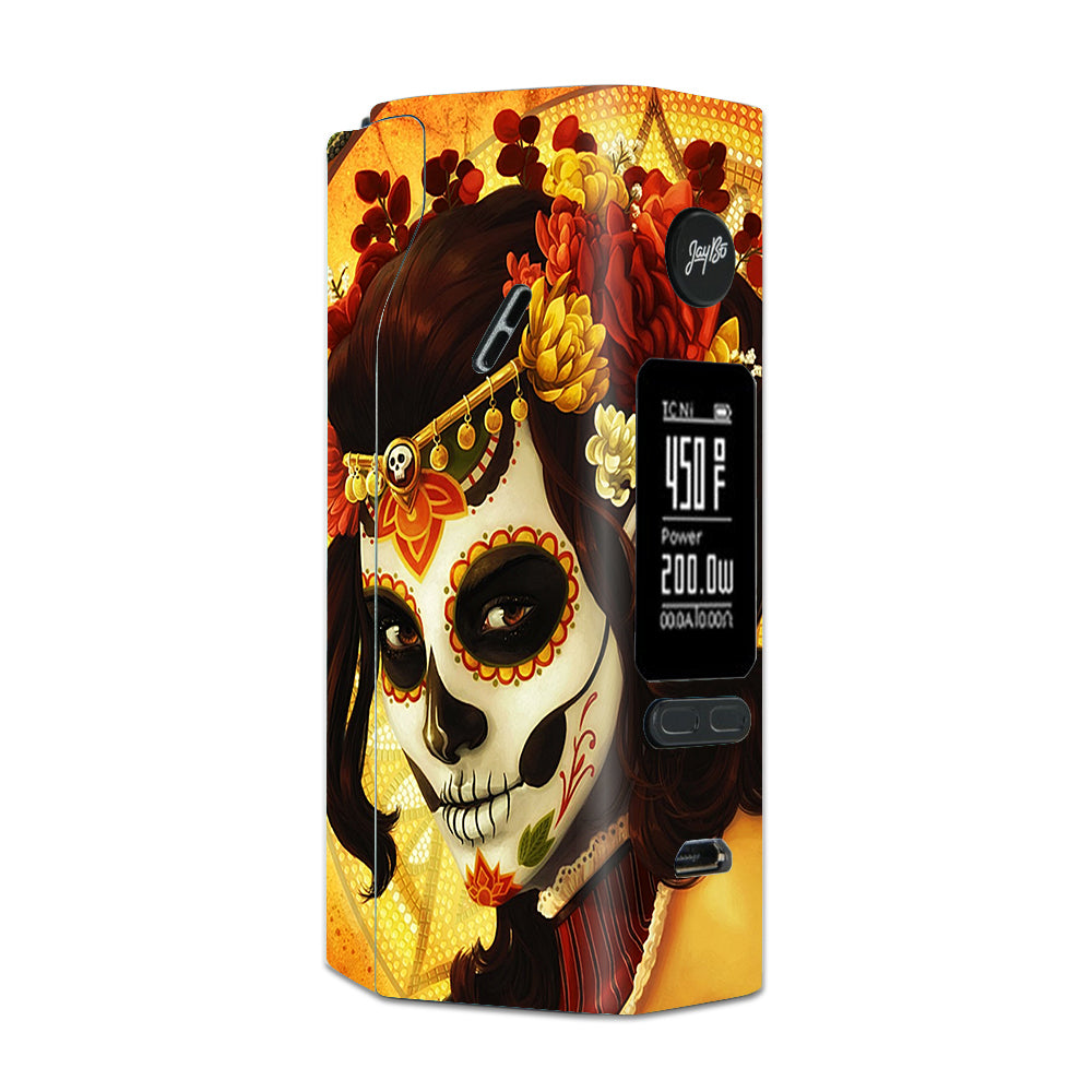  Skull Girl Dia De Los Muertos Paint Wismec Reuleaux RX 2/3 combo kit Skin